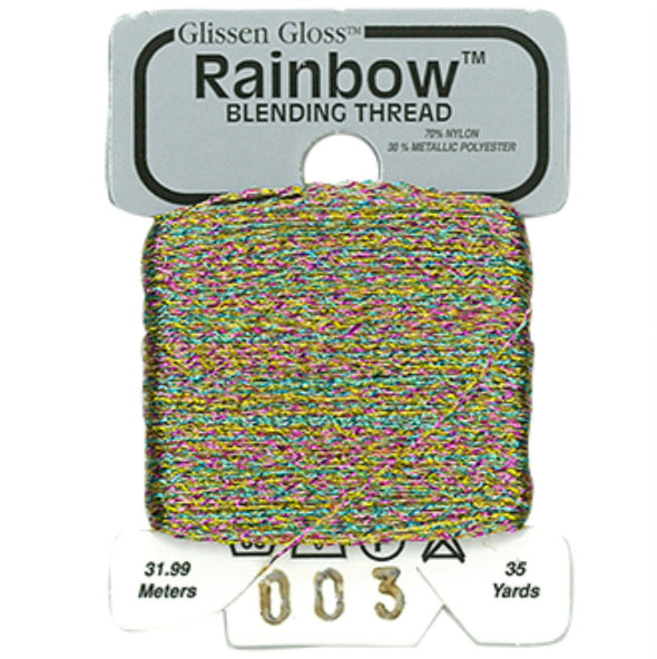 Rainbow Blending Thread 003 Iridescent White Flame