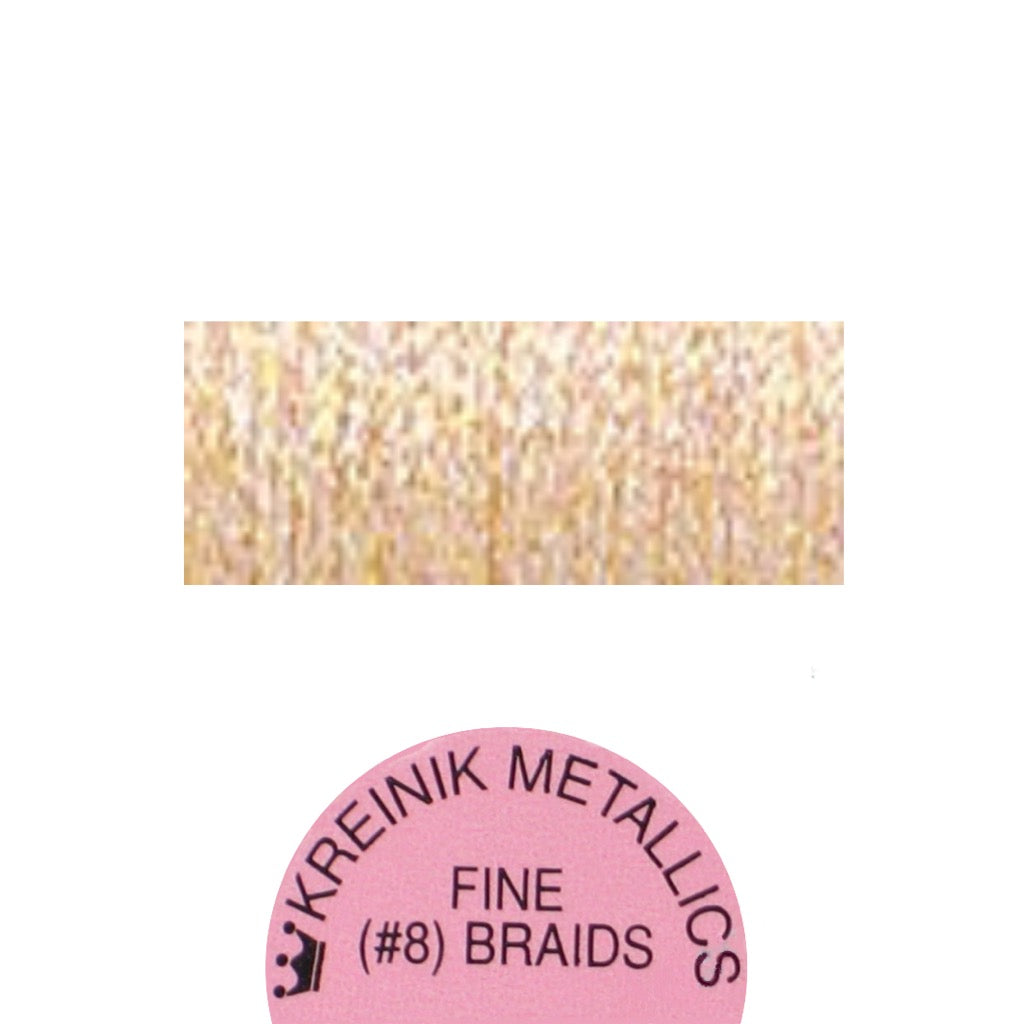 Kreinik Metallic #8 Braid 9192 Light Peach