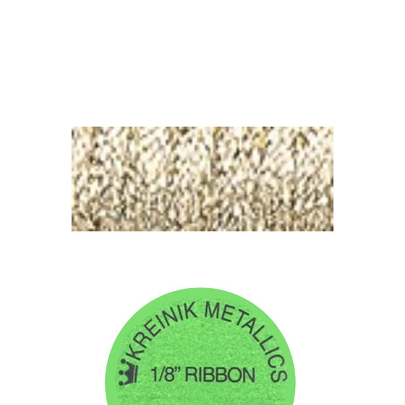 Kreinik Metallic 1/8” Ribbon  002HL Gold High Lustre