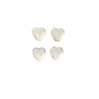 Beads 12087 Heart White Matt White Pkg 4