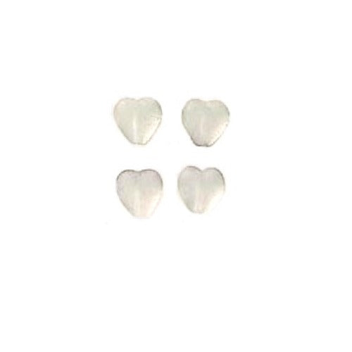 Beads 12087 Heart White Matt White Pkg 4