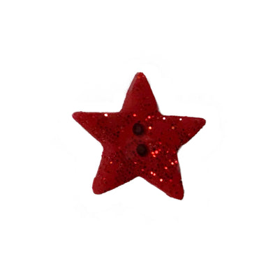 SB062RGM Red glitter Star, Med