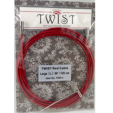 Circular Needle Cable ChiaoGoo Large 125cm Twist, Red Cable