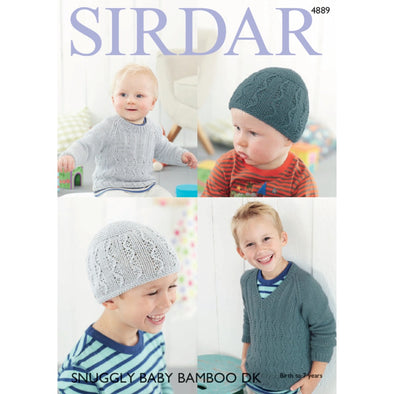 Sirdar 4889 Baby Bamboo Sweater and Hat
