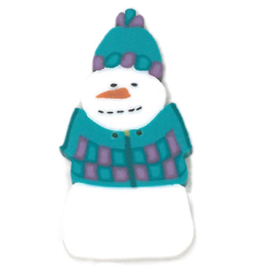 Just Another Button Company 4425 Snowman Teal