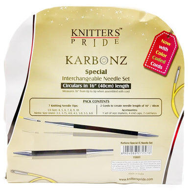 Knitter's Pride - Karbonz - 3.5 Interchangeable Needle Set 16