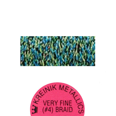 Kreinik Metallic #4 Braid   085 Peacock