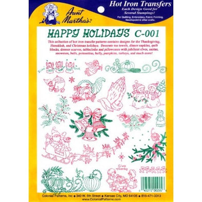 Aunt Martha's C001 Happy Holidays Collections