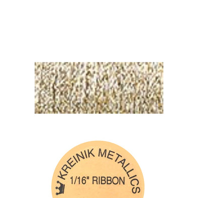 Kreinik Metallic 1/16” Ribbon  002 Gold