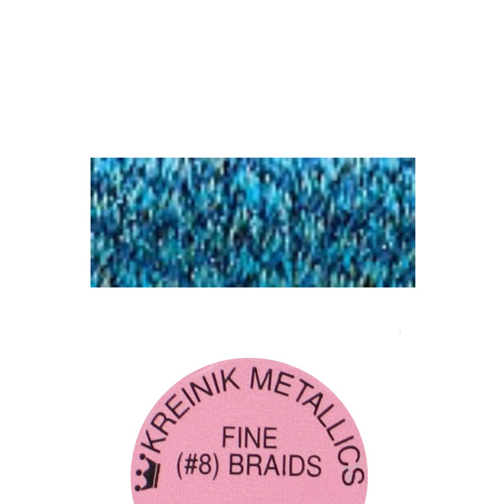 Kreinik Metallic #8 Braid  339 Tropical Teal