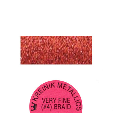 Kreinik Metallic #4 Braid   003 Red