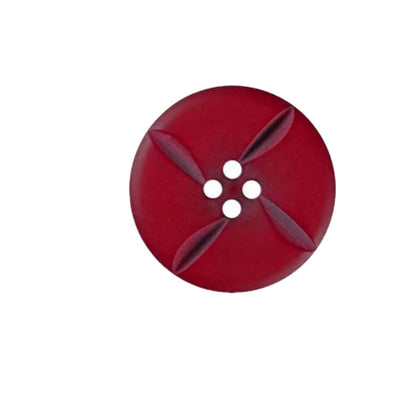 Button 315821 Etched Wine Red 18mm