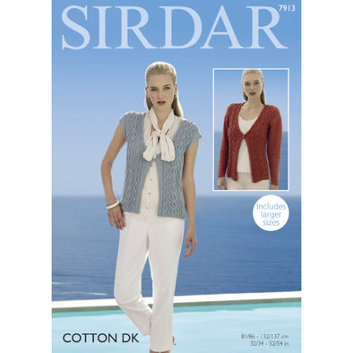 Sirdar 7913 Cotton DK Womans Vest