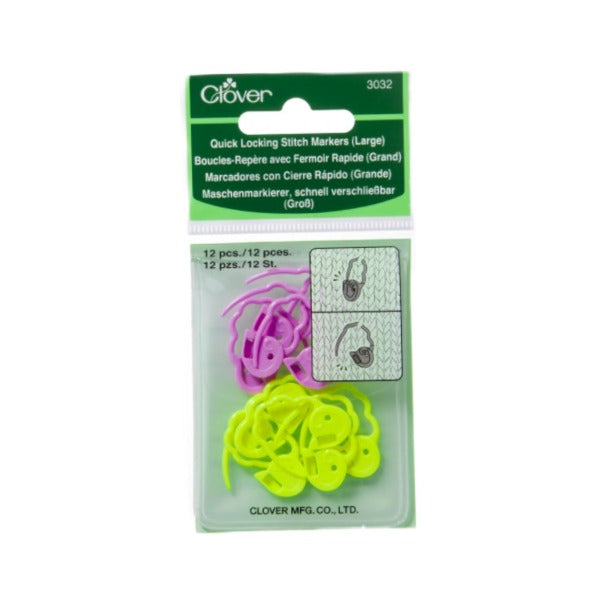 Stitch Markers Quick Locking  Clover 3032