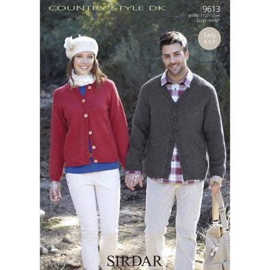 Sirdar 9613  Country Style Cardigan Men or Women