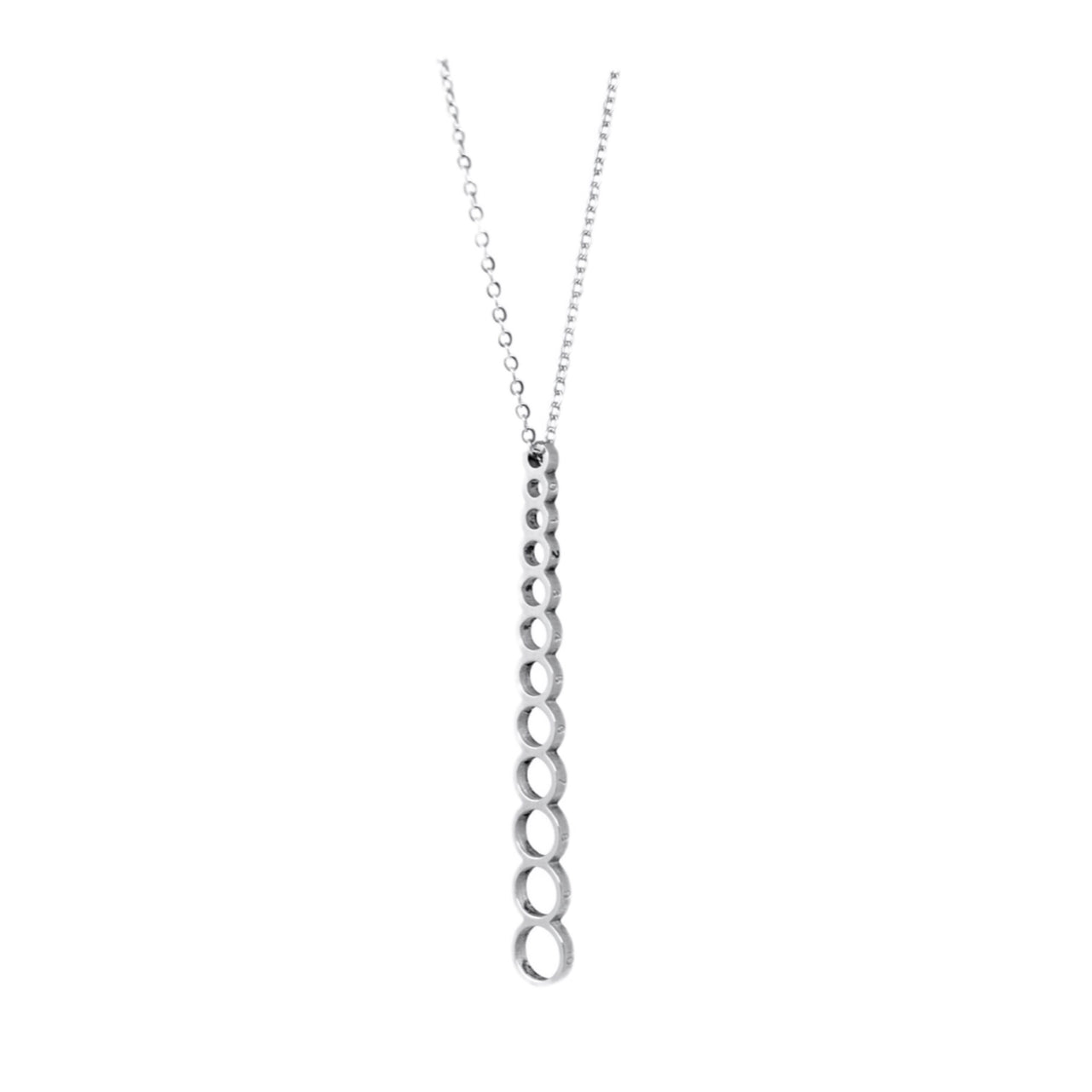 Knitting Gauge Necklace Silver