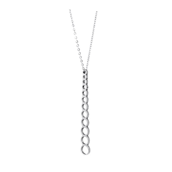 Knitting Gauge Necklace Silver