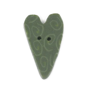 Just Another Button Company NH1044M  Medium Green Nancy’s Heart