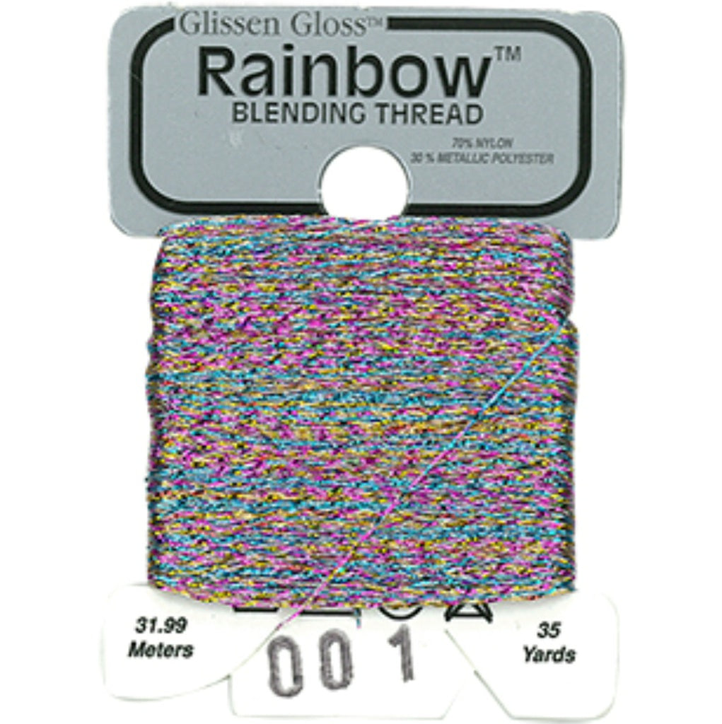 Rainbow Blending Thread 001 Multi White โ Knitting Time