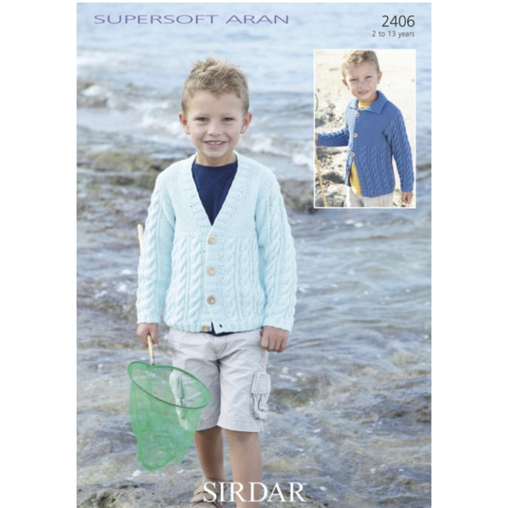 Sirdar 2406 Supersoft Aran Cardigan