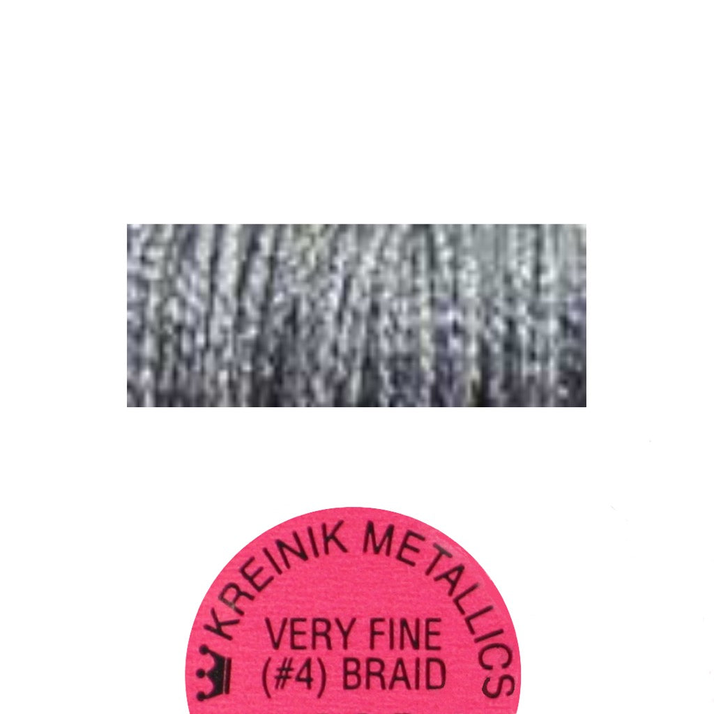 Kreinik Metallic #4 Braid 4204 Storm Cloud