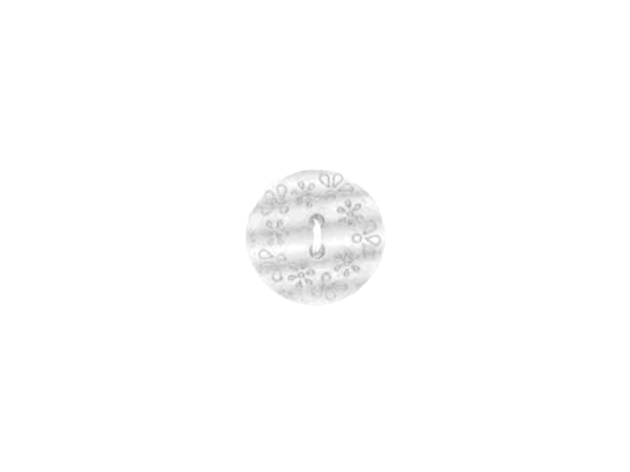 Button 050057 White Floral 11mm