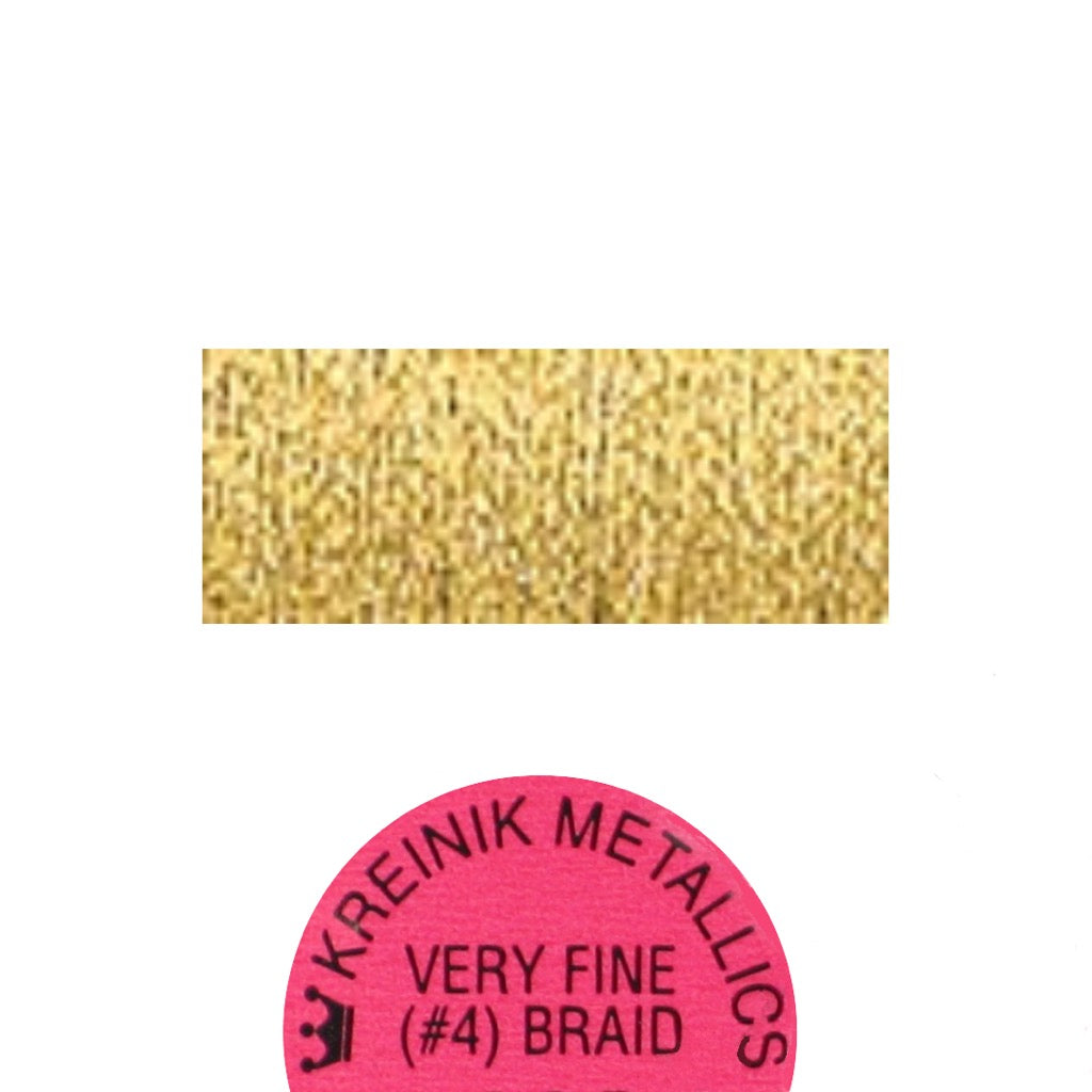 Kreinik Metallic #4 Braid 002J Japan Gold