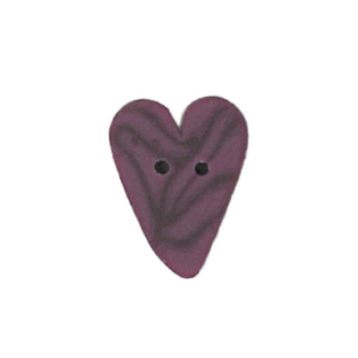 Just Another Button Company 3337S Velvet Heart, Plum Small