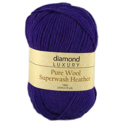 Pure Wool Superwash Heather 1008 Grape