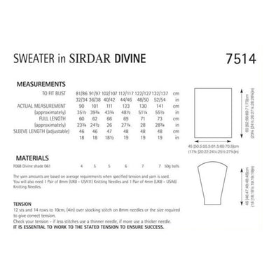 Sirdar 7514  Divine Sweater