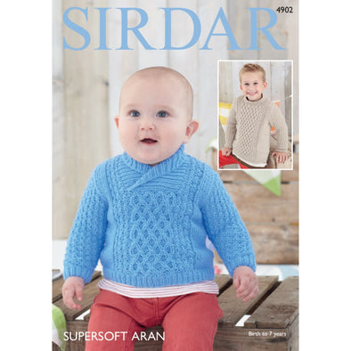 Sirdar 4902 Supersoft Aran Baby Sweater