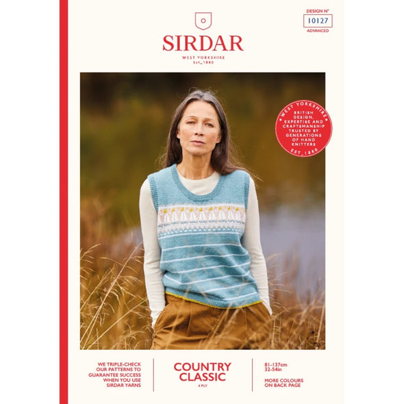 Sirdar 10127 Country Classic 4ply Slipover and Cardigan
