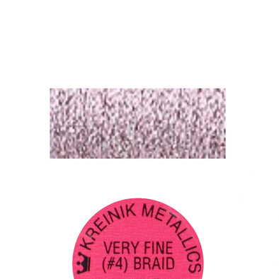 Kreinik Metallic #4 Braid   007 Pink