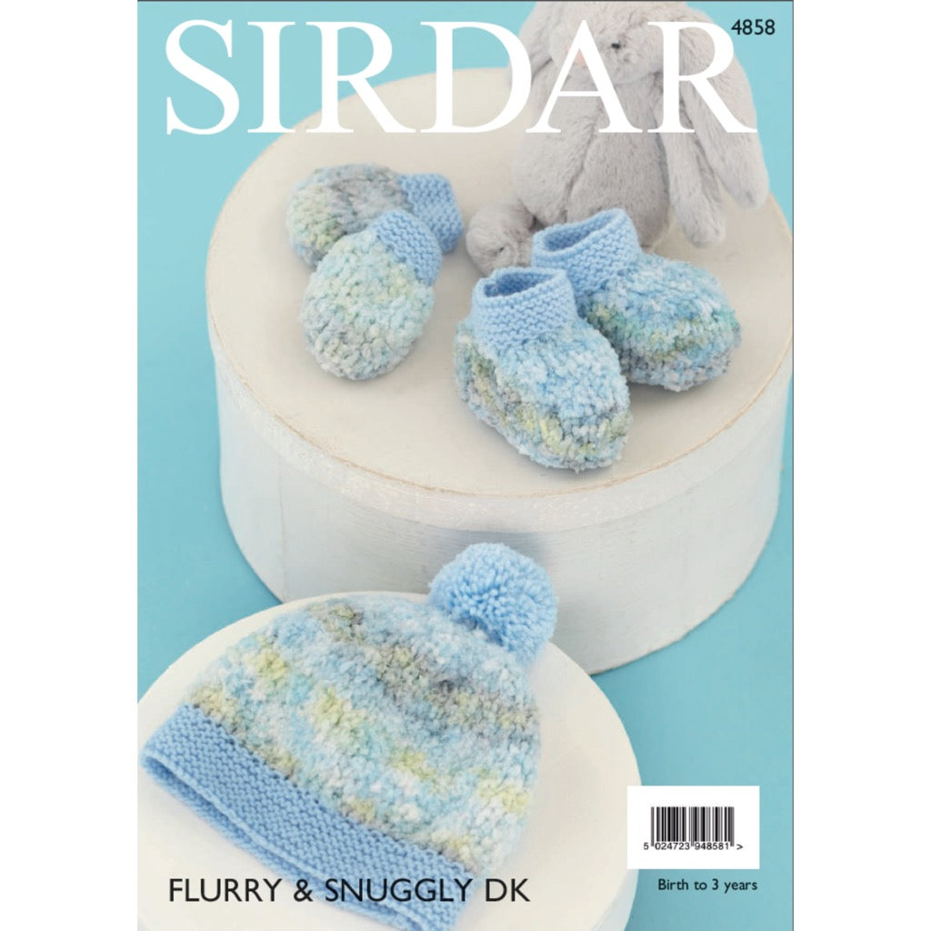 Sirdar 4858 Flurry Hat Booties Mitten