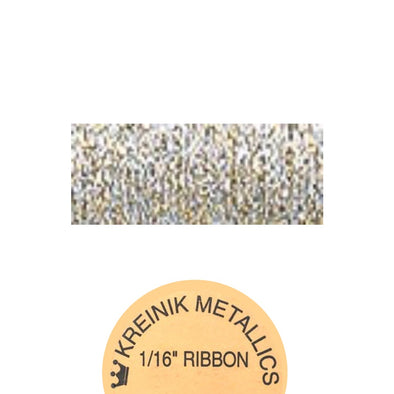 Kreinik Metallic 1/16” Ribbon  102 Vatican Gold