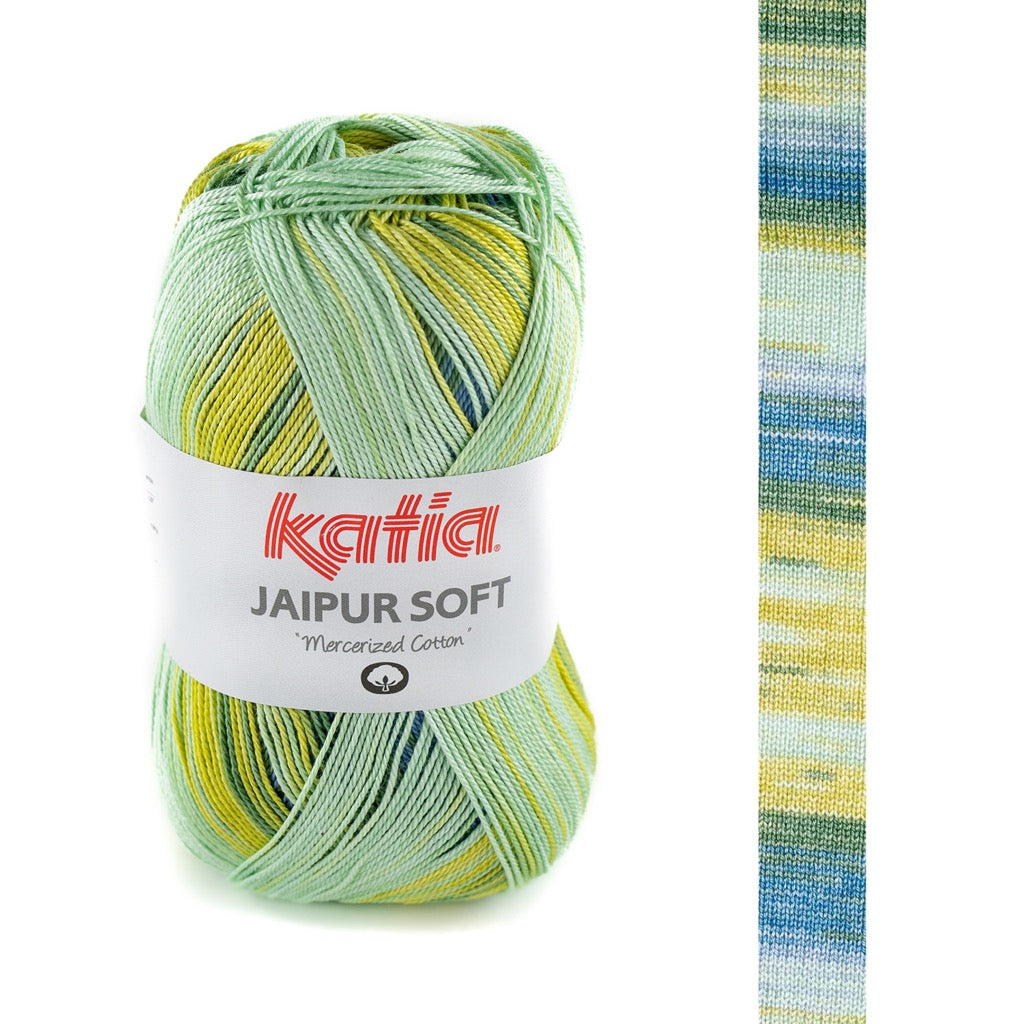 Jaipur Soft 106 Blue Green Lemon Yellow