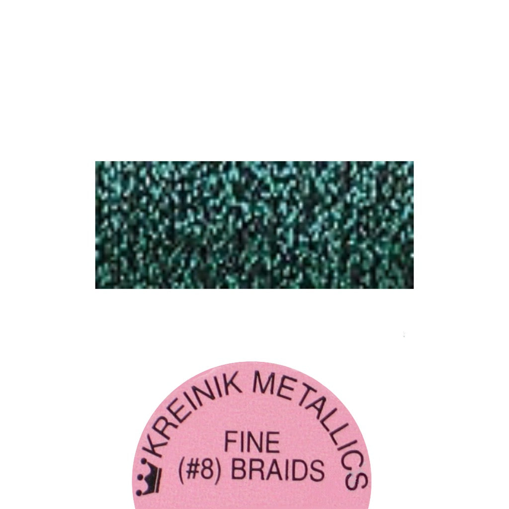 Kreinik Metallic #8 Braid   009 Emerald