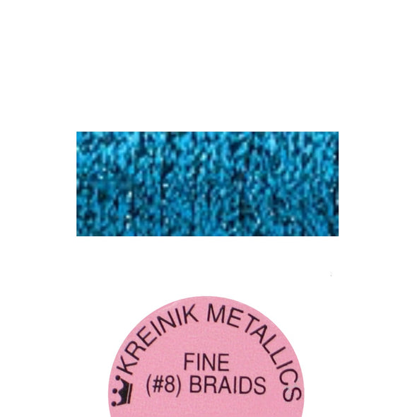Kreinik Metallic #8 Braid   006HL Blue High Lustre
