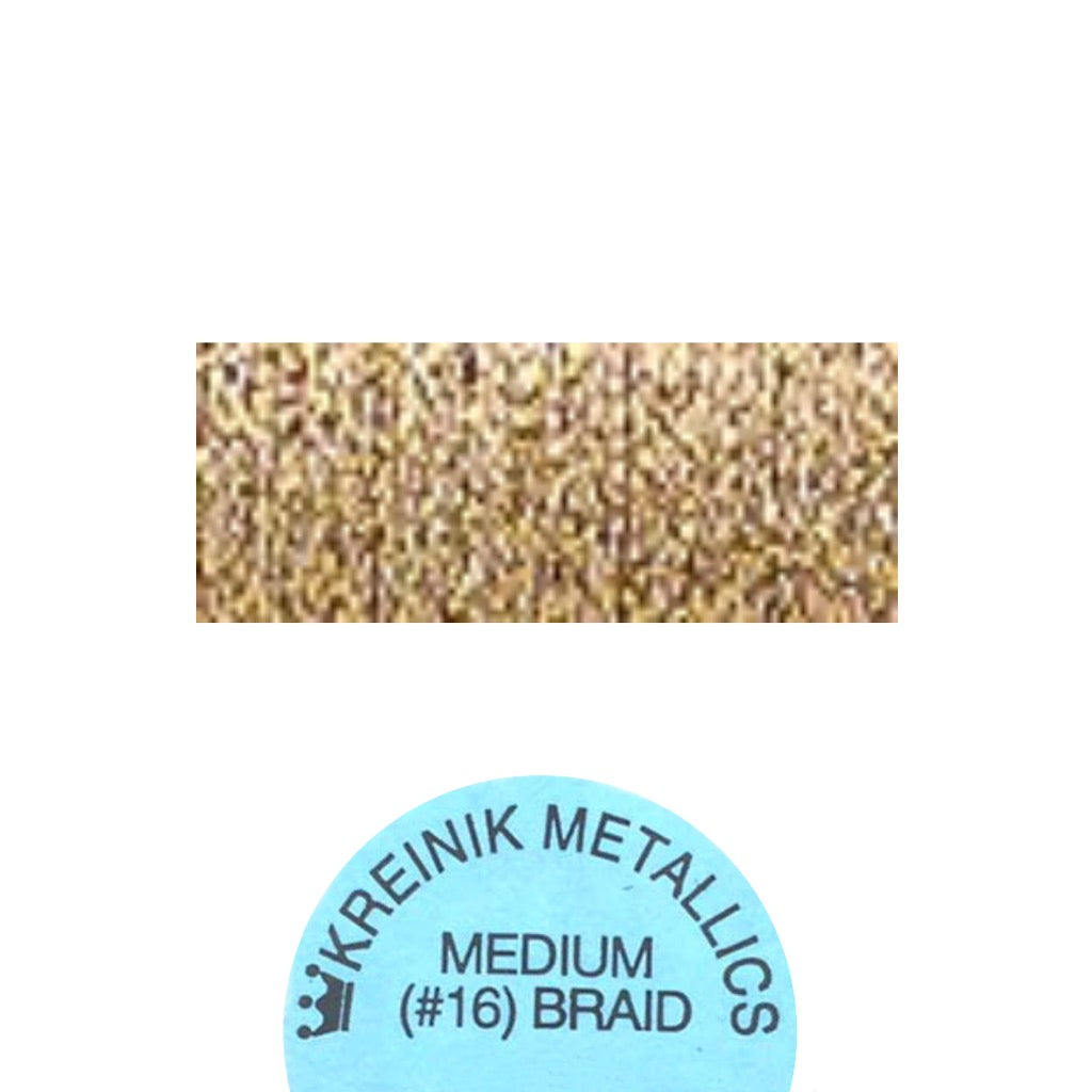 Kreinik Metallic#16 Braid  221 Antique Gold