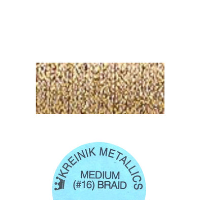 Kreinik Metallic #16 Braid  221 Antique Gold