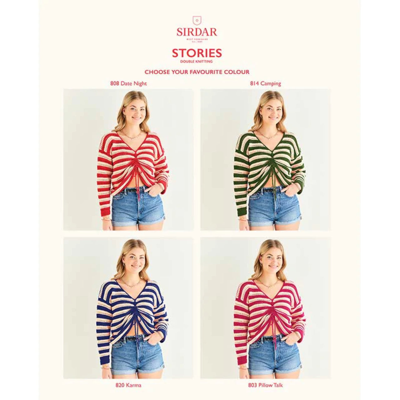 Sirdar 10540 Stories Open Sweater in Strips