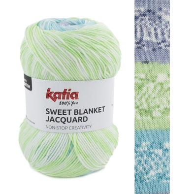Sweet Blanket Jacquard 305 Mauves Greens Blues