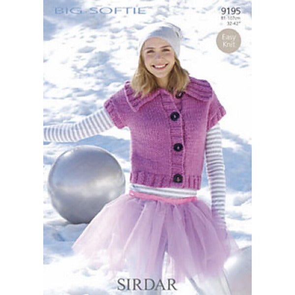 Sirdar 9195 Big Softee Shortie Cardigan