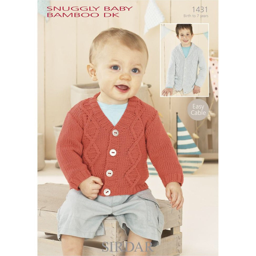 Sirdar 1431 Baby Bamboo Boy Cardigan