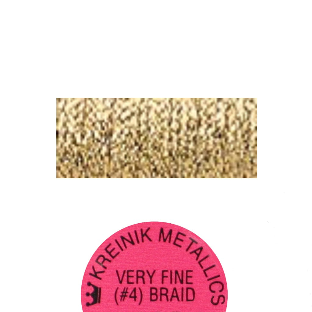 Kreinik Metallic #4 Braid   202HL Aztec Gold High Lustre