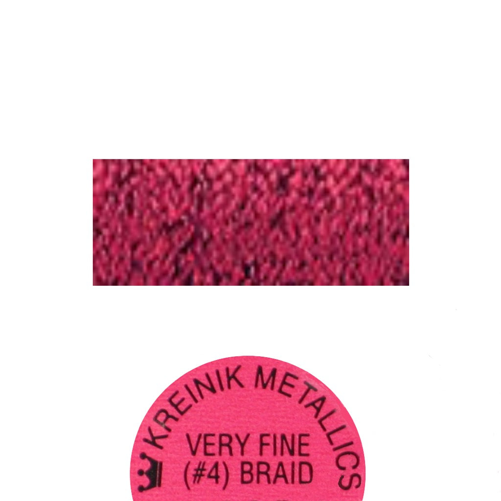 Kreinik Metallic #4 Braid   003V Vintage Red