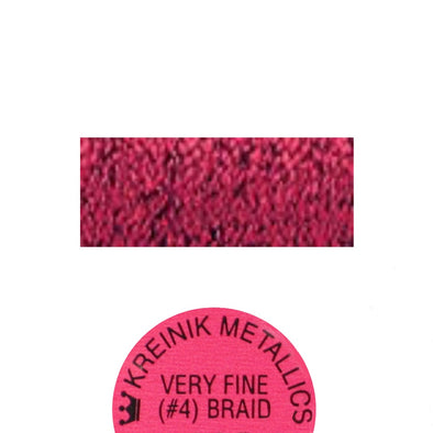 Kreinik Metallic #4 Braid   003V Vintage Red