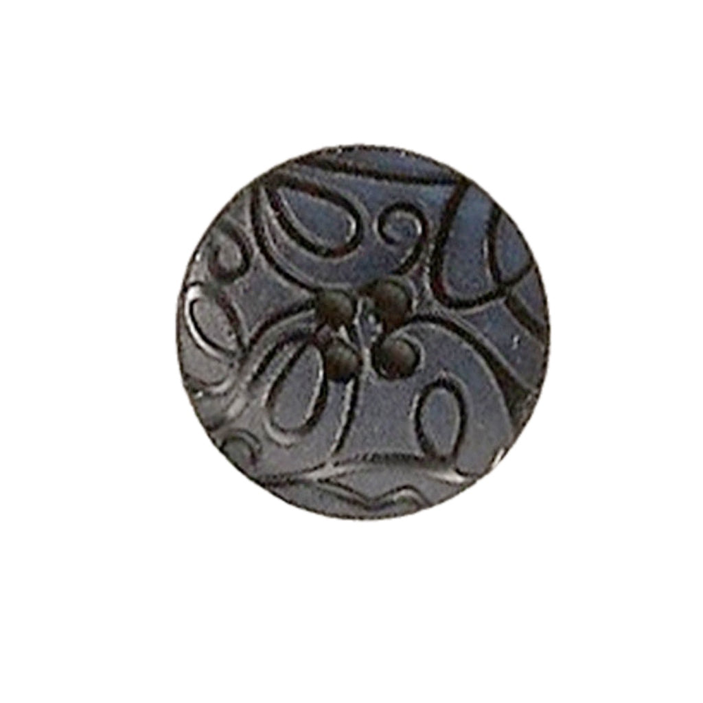 Button 457572 Navy Scroll 18mm