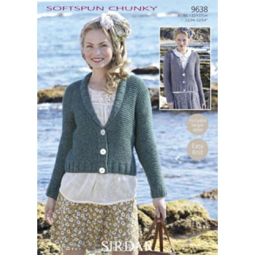 Sirdar 9638 Softspun Super Chunky Open Sweater