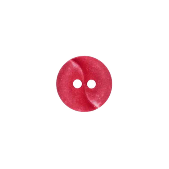 Button 225820 Red with Wave 13mm
